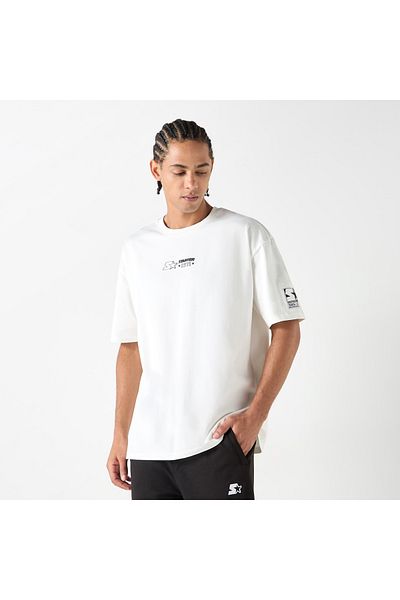 Starter Typographic Print T-shirt with Short Sleeves and Crew Neck