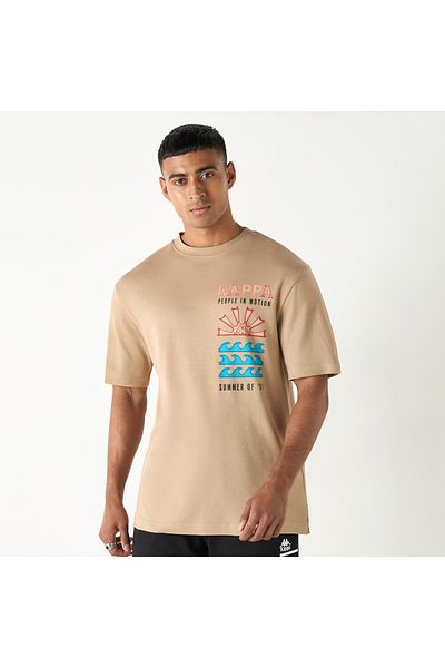 Kappa Graphic Print T-shirt with Short Sleeves