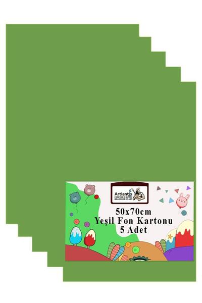 Artlantis Fon Kartonu 50x70 cm 120 gr 5 Adet 50*70 cm Renkli Fon Kartonu Kağı...