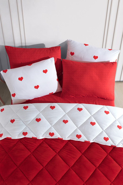 Otelonia Tek Kişilik Wellsoft Yorgan Uyku Seti Çift Taraflı Lastikli Çarşaflı 2 Yastık Kılıflı 4 Parça Set