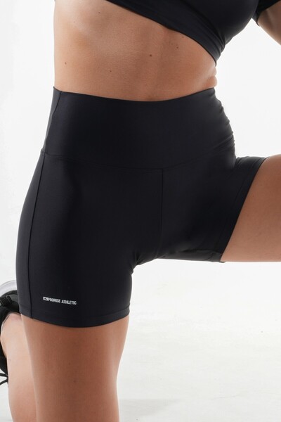 Promise Athletic Destiny Women's Ultra Stretchy-Light High Waist Black Biker Sports Shorts