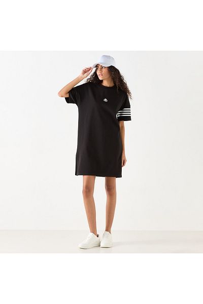 Kappa Logo Detail T-shirt Dress with Short Sleeves