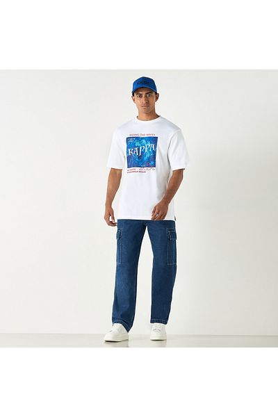 Kappa Graphic Print T-shirt with Short Sleeves
