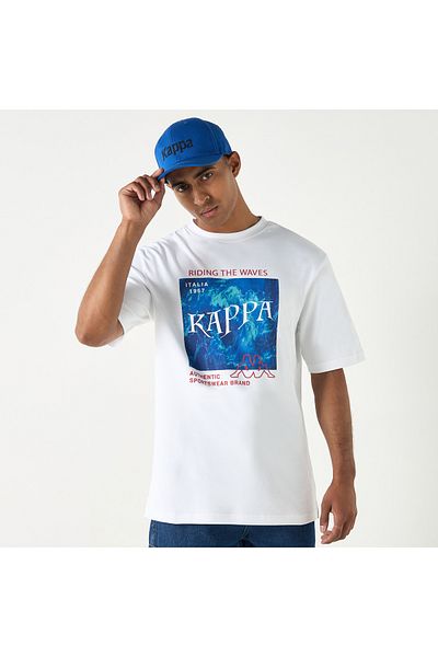 Kappa Graphic Print T-shirt with Short Sleeves