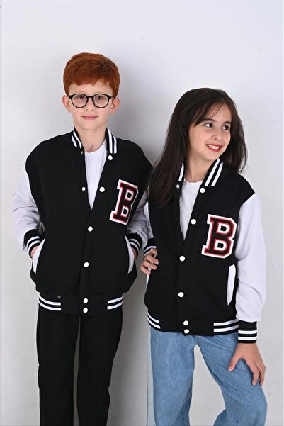 ARİM Unisex Oversize Kız,Erkek Çocuk Kolej Ceket