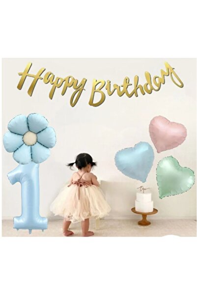 Bkmc مجموعة زينة لحفلات أعياد الميلاد على شكل قلب من البابونج