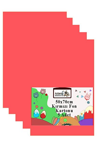 Artlantis Fon Kartonu 50x70 cm 120 gr 5 Adet 50*70 cm Renkli Fon Kartonu Kağı...