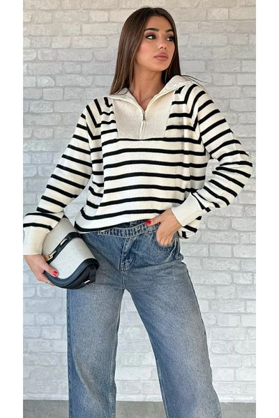 DAMGA Collection Pulover de damă cu guler camioner