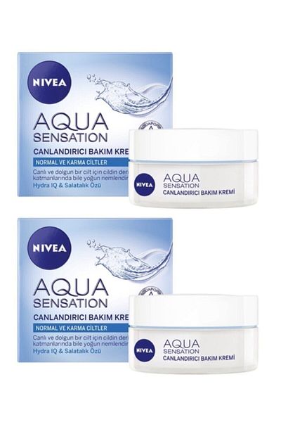 NIVEA Aqua Sensation - Revitalizing Face Care Cream 50ml 2 Pieces Aqua23