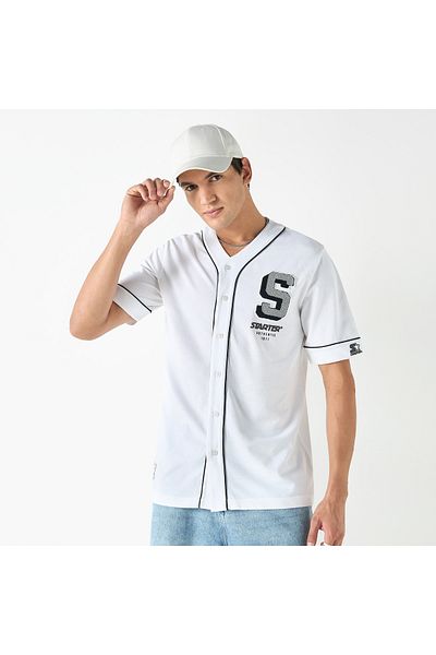 Starter Regular Fit Printed V-neck Shirt