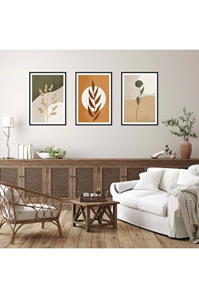 bestablo 3 bucăți de flori decorative pictură din lemn înrămată, decorațiuni ...
