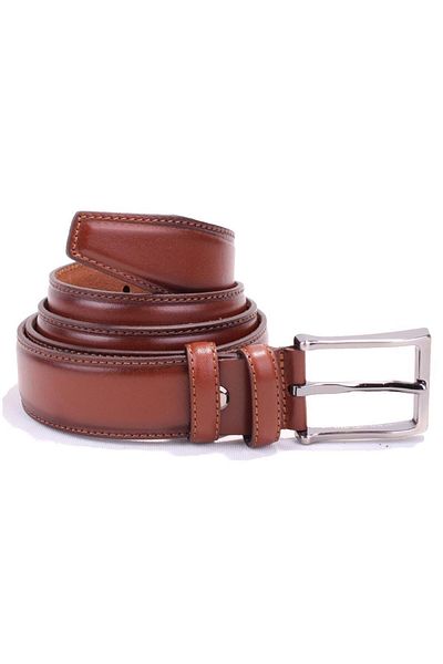 DAGOSTER DMK26-306DG Ανδρική ζώνη Tan 3,5 cm από γνήσιο δέρμα