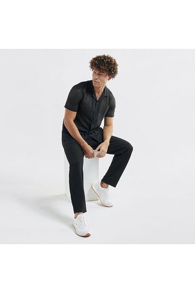 FAV Textured Shirt with Short Sleeves