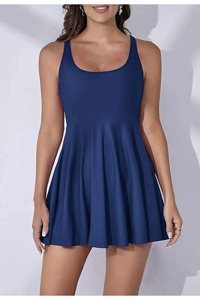 medipek Lycra Dress with Combined Shorts and Chest Pads Swimsuit / with Shorts / Sea / Pool
