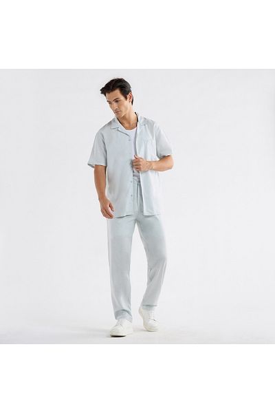 FAV Regular Fit Shirt with Camp Collar and Short Sleeves