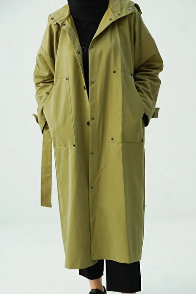 BARCHA CHİC Hooded Trench Coat