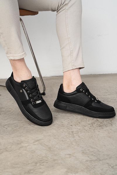 L.A Polo 305 Black Color Black Sole Men's Casual Shoes