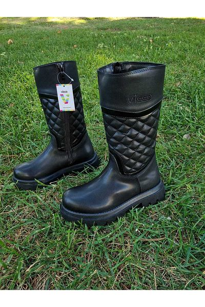 Vicco VICCO LUXURY GIRL'S ΜΑΥΡΕΣ ΟΡΘΟΠΕΔΙΚΕΣ ΜΠΟΤΑΚΕΣ