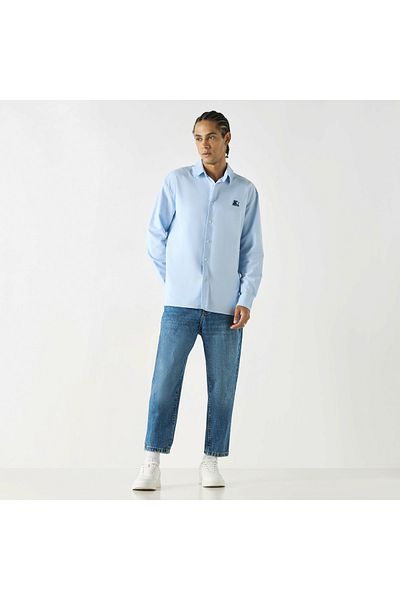 Starter Regular Fit Shirt with Long Sleeves and Button Placket
