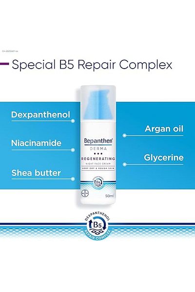 Bepanthen DERMA Regenerating Night Face Cream 50ml