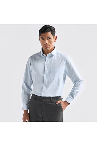 FAV Textured Regular Fit Shirt with Long Sleeves and Pocket