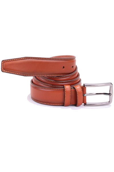 DAGOSTER DMK26-306DG Ανδρική ζώνη από γνήσιο δέρμα ανοιχτό μαύρισμα 3,5 cm