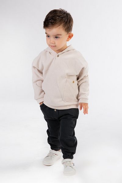 Harika KIDS Boy's Hooded Thessaloniki-Gabardine Fabric Bottom and Top Set