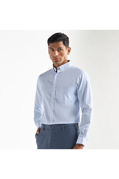 FAV Regular Fit Checked Shirt with Long Sleeves and Pocket