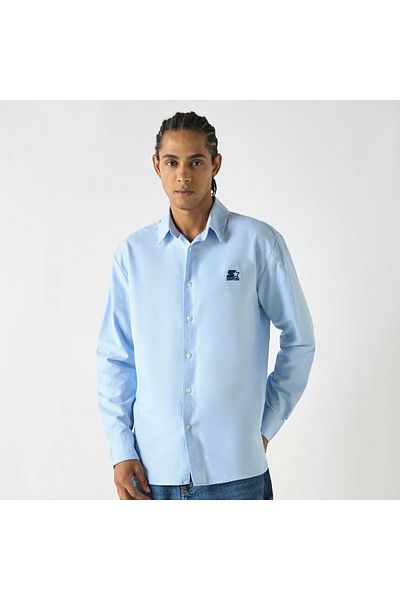 Starter Regular Fit Shirt with Long Sleeves and Button Placket