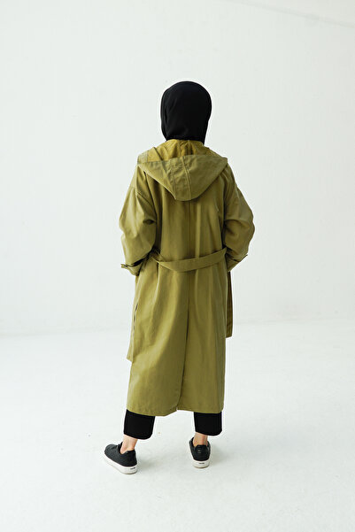 BARCHA CHİC Hooded Trench Coat