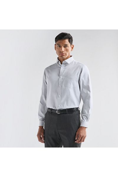 FAV Regular Fit All-Over Print Shirt with Long Sleeves and Pocket