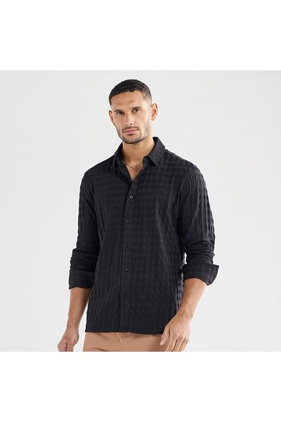 FAV Textured Shirt with Long Sleeves