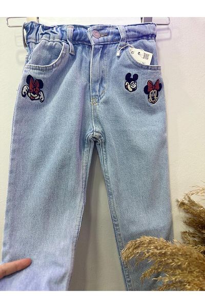 Zuzu Pantaloni de blugi cu detaliu broderie pentru fete