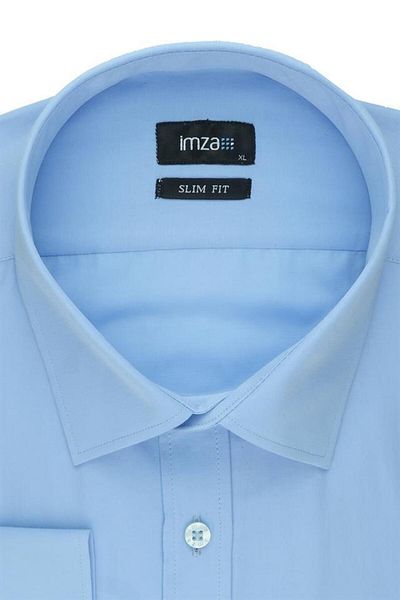 İmza Cămașă Saks Slim Fit Basic - mânecă lungă, guler dur -1004190057