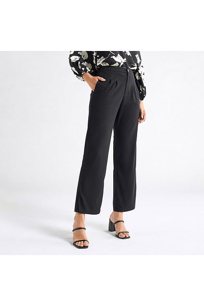 FAV Textured Wide Leg Pants with Pockets