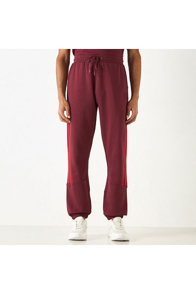 Kappa Striped Track Pants with Drawstring Closure and Pockets