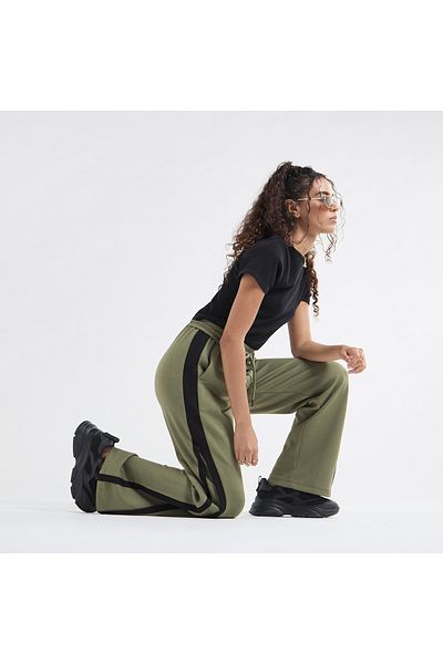FAV Panelled Track Pants with Drawstring Closure and Pockets