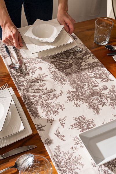 Alseko Concept Brown Tasseled, English Peasants Pattern 40X140Cm Runner