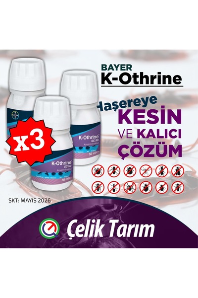 ZİROS BAYER KOTHRİNE50ML YENİ TARİHBİT PİRE KENE HAMAM BÖCEĞİ KARINCA TAHTA KURUSU GÜMÜŞ BÖC.HAŞERE İLACI