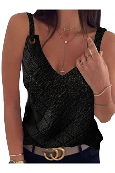 ESSFASIHON Πλεκτή μπλούζα με σχέδιο μπακλαβά