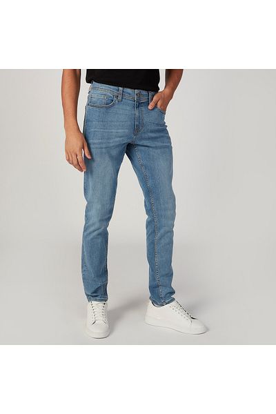 Lee Cooper Slim Fit Plain Mid Waist Jeans with Pocket Detail