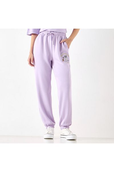 SP Characters Tom and Jerry Embroidered Joggers with Drawstring Closure and Pockets