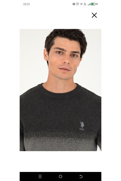 U.S. Polo Assn. U.s polo assn slim fit sıfır yaka spor kazak