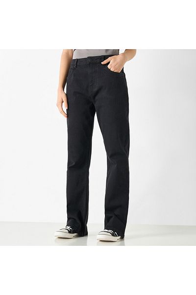 Lee Cooper Solid Flared Leg Jeans with Pockets