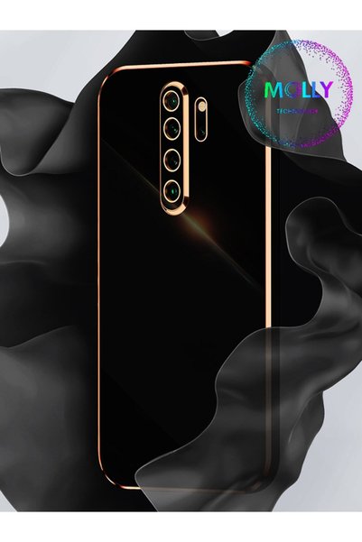 Molly Technology Luxury Silicone Case for Xiaomi Redmi Note 8 Pro with Water Green Edges Gold Detail