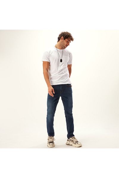 Lee Cooper Slim Fit Plain Mid Waist Jeans with Pocket Detail
