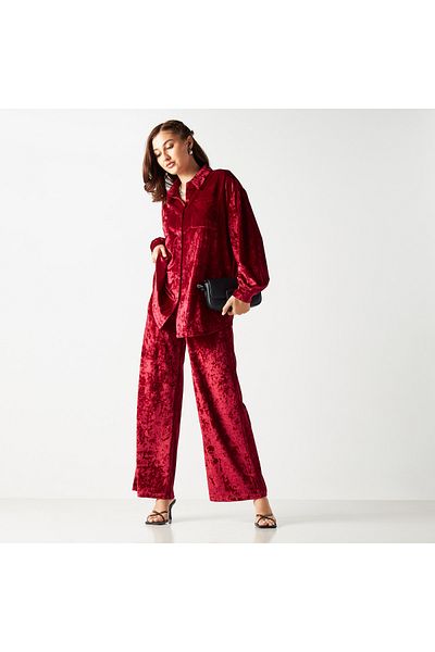 2Xtremz Textured Velour Pants with Elasticised Waistband