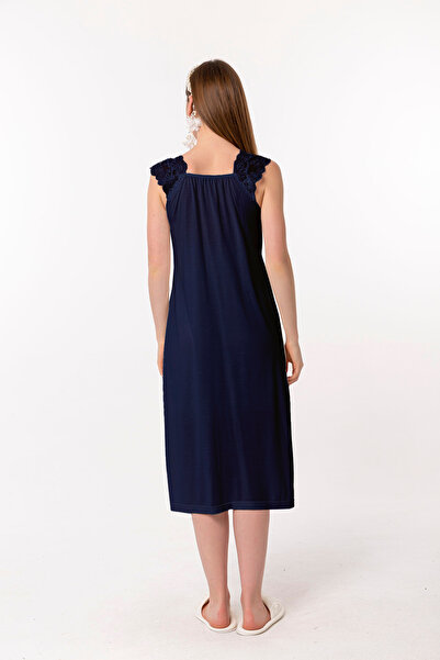 ByLohusa Effortt sötétkék pongyola kismama kismama hálóing szett