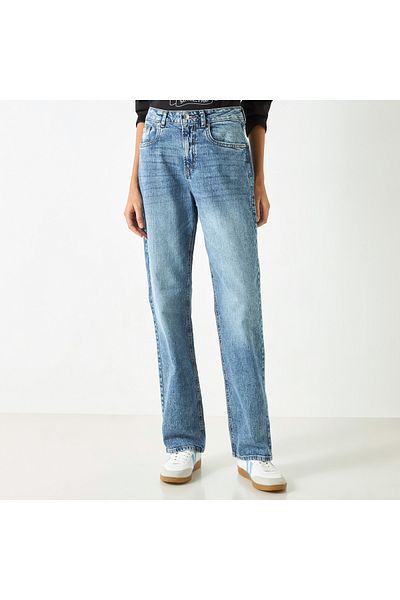 Lee Cooper Straight Fit Jeans with Pockets