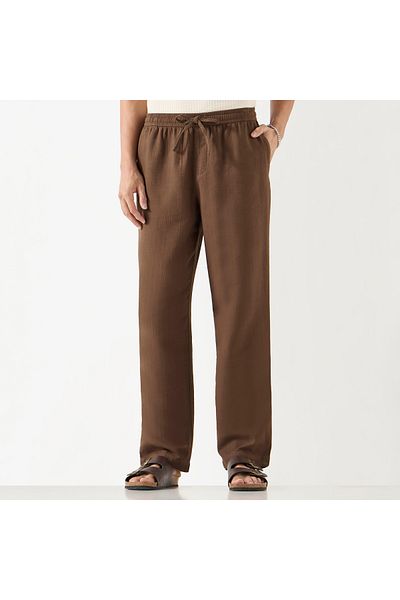 Iconic Textured Pants with Drawstring Closure and Pockets